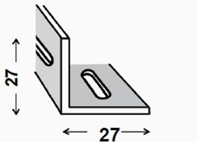 CORNIERE PERFOREE PAF GRIS MART 27X27MM 2M CQFD