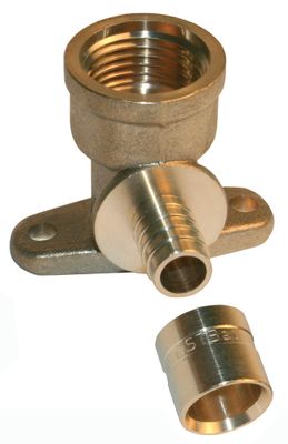 Raccord laiton applique à glissement femelle 15/21 10/12 pour tube PER