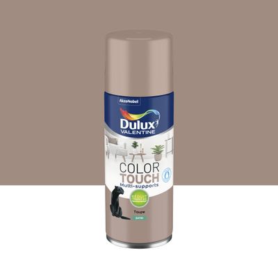 Bombe de peinture Color Touch taupe satin 400 mL - DULUX VALENTINE