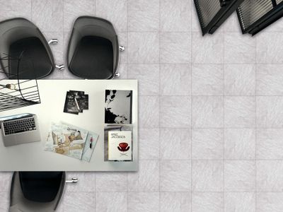 Carrelage sol grés émaillé intérieur effet marbre gris RELAX ép 7 mm 34 x 34 cm paquet de 1,62 m² CERAM INDUSTRIE