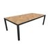 Table de jardin fixe Chevron XXL céramique bois foncé rectangulaire 120 x 74 cm - PROLOISIRS