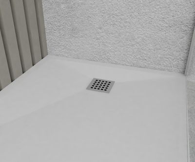 Receveur de douche 80x80 cm résine blanc Monza - OCEA