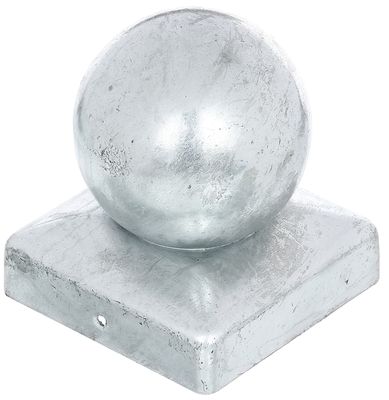 Capuchon boule galvanisé pour poteaux bois - 90 x 90 - ALBERTS