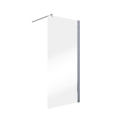 Paroi de douche à l'italienne 80x190 cm profilé chrome verre transparent 5 mm New Style - SCHULTE