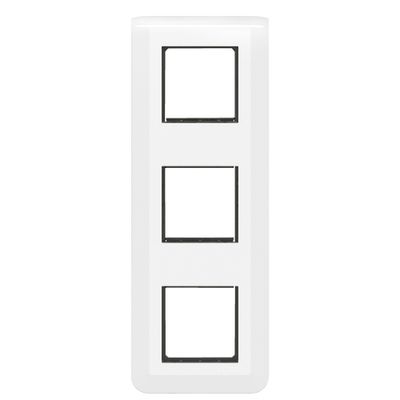 Plaque avec support verticale 3 x 2 modules finition blanche Mosaic LEGRAND