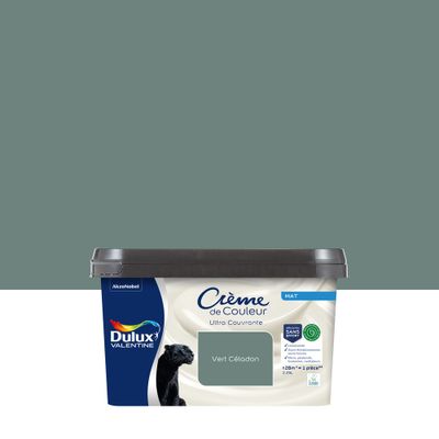 Peinture crème de couleur Vert Céladon mat 2,25L - DULUX VALENTINE