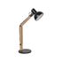 Lampe à poser articulée E27 Brody bois et noir 15W - COREP