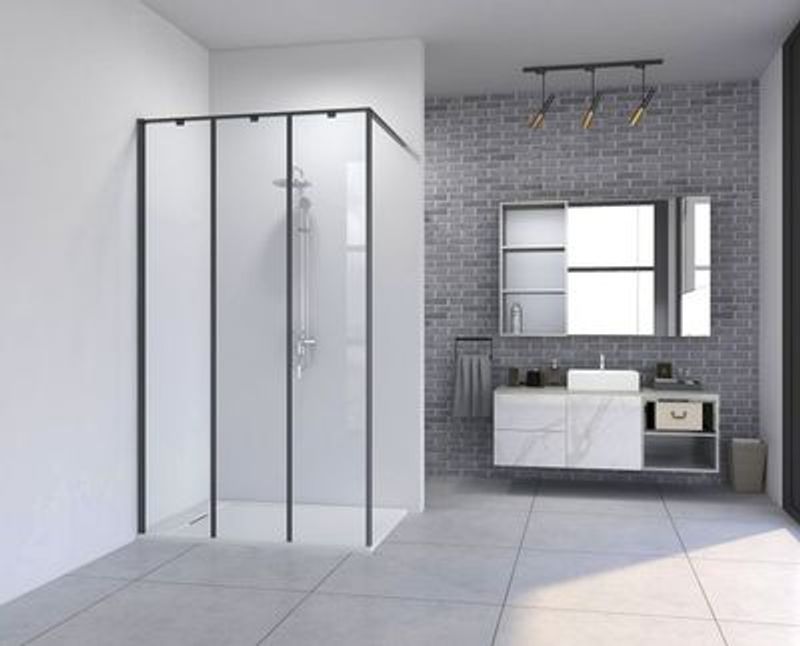 Paroi fixe pour douche à l'italienne Indus verrière 140 x 205 cm OCEA