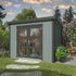 Abri de jardin en bois peint gris anthracite Lydia - ép.28 mm - 9,2 m² hors-tout - Livraison à domicile incluse - WHITE WOOD
