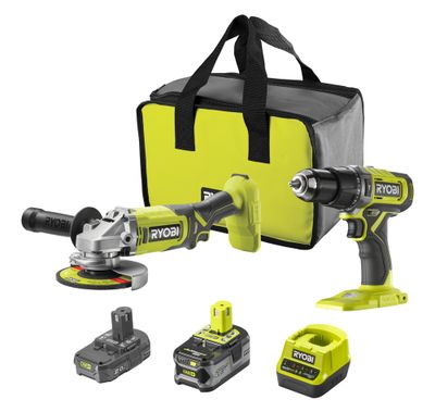 Perceuse visseuse + meuleuse sans fil 18 V ONE+ RCK182-242S (2 batteries) - RYOBI