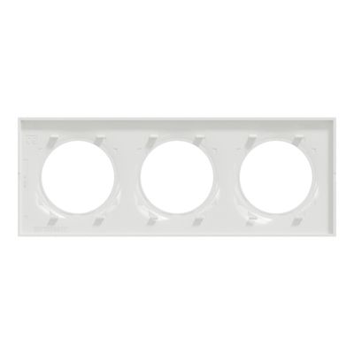 Plaque de finition 3 postes blanc - Odace 2011 Styl SCHNEIDER ELECTRIC