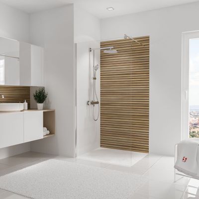 Panneau mural de douche 100x210 cm japandi horizontal DecoDesign Décor - SCHULTE