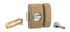 Verrou de porte d'entrée universel ajustable à languette avec bouton et cylindre 45 mm doré 3 clés THIRARD