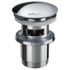Bonde de lavabo courte laiton Quick-clac avec trop plein WIRQUIN