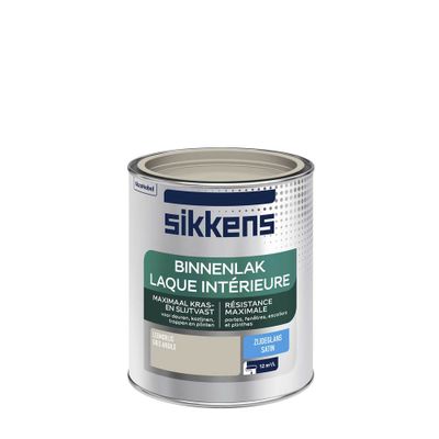 Peinture Laque intérieure gris argile satin 0,75 L - SIKKENS