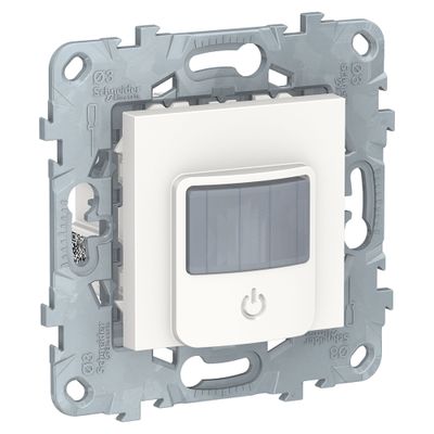 Détecteur de mouvements + bouton poussoir blanc - Unica SCHNEIDER ELECTRIC