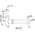 Siphon pour lavabo design laiton chromé 32 mm WIRQUIN