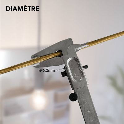 Câble électrique tissu marron 3m - TIBELEC