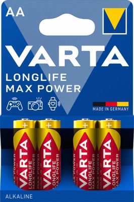 Piles alcalines LR06 (AA) Longlife max power par 4 - VARTA