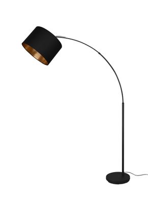 Lampadaire E27 Bolivia noir et or 10W - REALITY