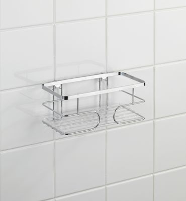 Grande étagère de salle de bain droite acier inox Premium WENKO