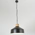 Suspension industrielle en métal noir E27 60W Ø45 cm CLAYTON - COREP