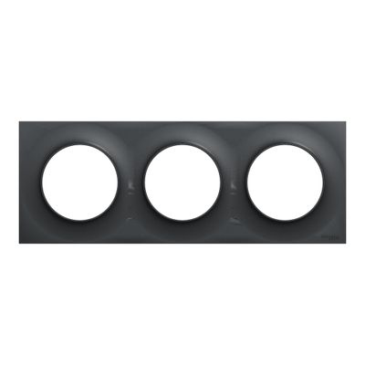 Plaque de finition 3 postes anthracite - Odace 2011 Styl SCHNEIDER ELECTRIC