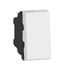 Bouton poussoir encastrable avec voyant lumineux 1 module Blanc - Mosaic LEGRAND