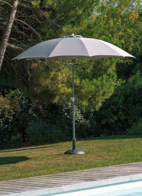 Parasol diamètre 2,70 m mât en aluminium gris PROLOISIRS