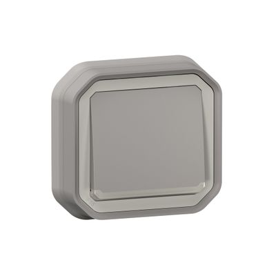 Interrupteur va-et-vient étanche IP55 avec voyant lumineux encastrable Gris - Plexo LEGRAND