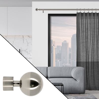 Embout déco boule à visser diam 16 mm Finition Chrome brossé - MOBOIS