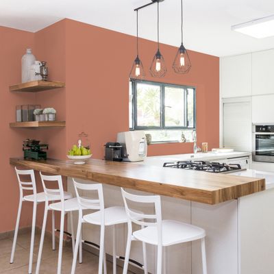 Peinture Cuisine & Bain Ocre Nubie satin 0,75L RIPOLIN