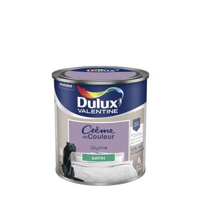 Peinture crème de couleur Glycine Satin 0.5 L - DULUX VALENTINE