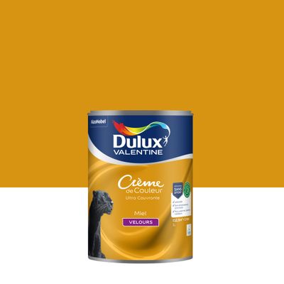 Peinture crème de couleur Miel velours 1L - DULUX VALENTINE