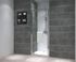 Porte de douche pivotante 90x195 cm profilé chrome verre transparent 6 mm Serenity - OCEA