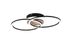 Plafonnier LED cercles Giro noir et bois 3000 lumens blanc variable CCT - REALITY