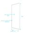 Paroi de douche latérale fixe 90x185 cm profilé blanc verre transparent 5 mm Spot - AURLANE