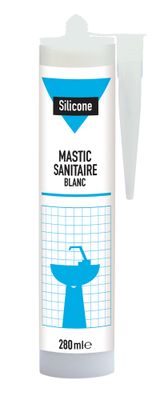 Mastic Silicone Sanitaire Blanc 280 ml HENKEL