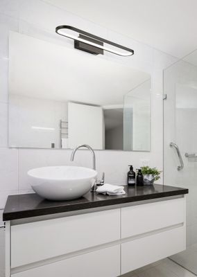 Applique murale LED Gianni noir 2700 lumens blanc chaud - TRIO