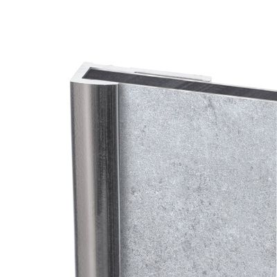 Profilé de finition chrome pour panneaux muraux 255 cm - SCHULTE