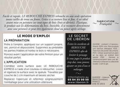 Rebouche express blanc 0,5 L - LIBERON