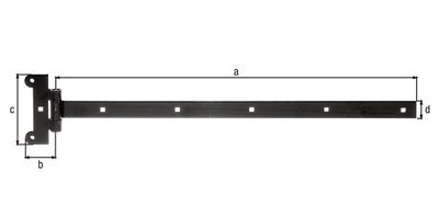 Penture festonnée 600 mm noir ALBERTS