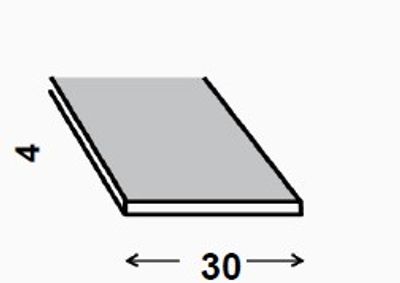 Profilé plat acier laminé 30 x 4 mm 2 m CQFD