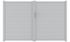 Portail battant aluminium BREZINS l.3,5 x H.1,60 m gris clair JARDIMAT