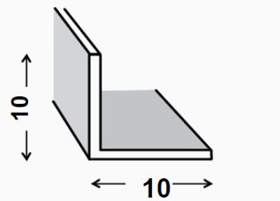 Cornière égale PVC blanc 10 x 10 mm 1 m CQFD