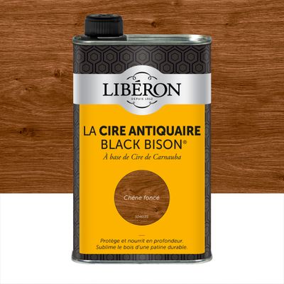 Cire antiquaire liquide "Black Bison" chêne foncé 0,5 L - LIBERON