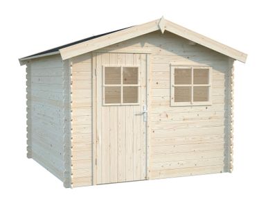 Abri de jardin en bois Katia - ép.19 mm - 7,8 m² hors-tout - Livraison à domicile incluse - WHITE WOOD