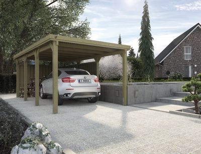 Carport -  617 - 325 x 120 cm -  toit en acier Livraison gratuite domicile WEKA