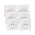 Prises électriques 2 pôles + terre surface 16 A avec plaque finition blanche par 6 Dooxie LEGRAND