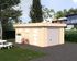 Garage simple Rasmus en bois Palmako avec porte sectionnelle - 24,5 m², Livraison à domicile incluse - PALMAKO